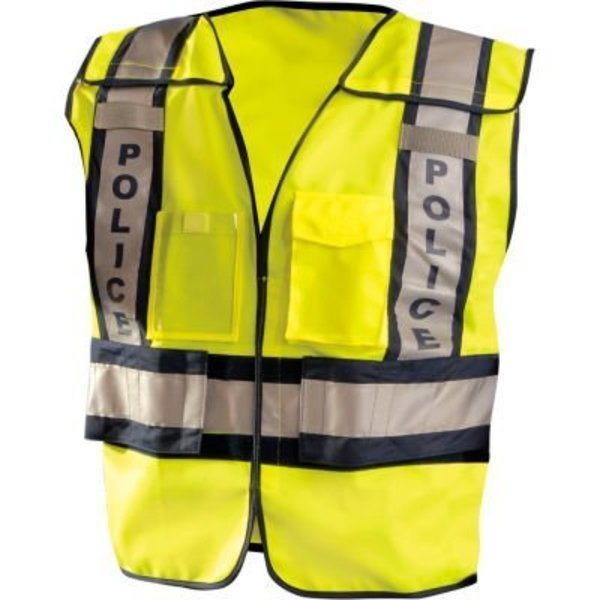Occunomix OccuNomix Premium Solid Public Safety Police Vest Hi-Vis Yellow, 3/4XL, LUX-PSP-Y3/4X LUX-PSP-Y3/4X